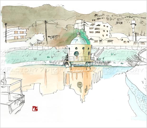 スケッチイラスト 西宮市内某所