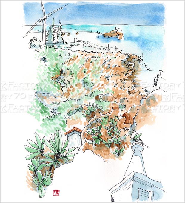 スケッチイラスト (沖縄旅行)