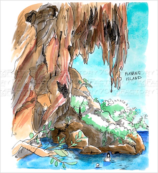 スケッチイラスト (タイ旅行)