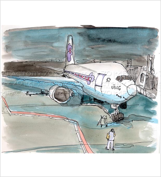 スケッチイラスト (タイ旅行)