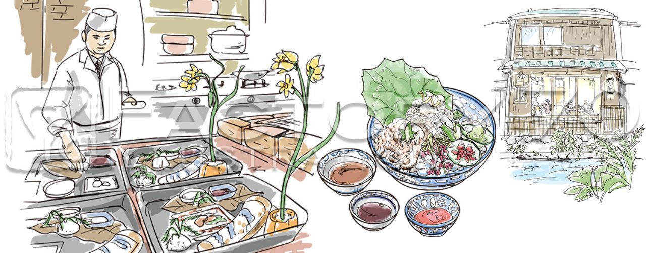 グルメ雑誌イラスト制作例