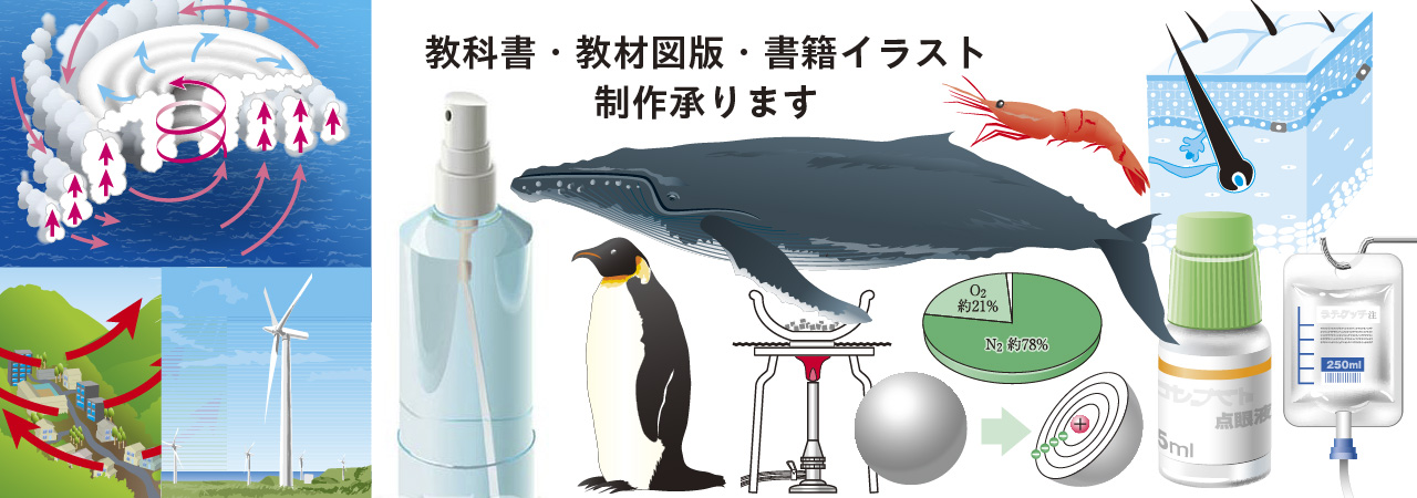 教科書・教材図版・書籍イラスト 制作承ります